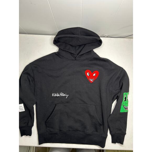 Jungles Jungles x Keith Haring Chenille Hoody in Black Size S. Authentic - Picture 5 of 12